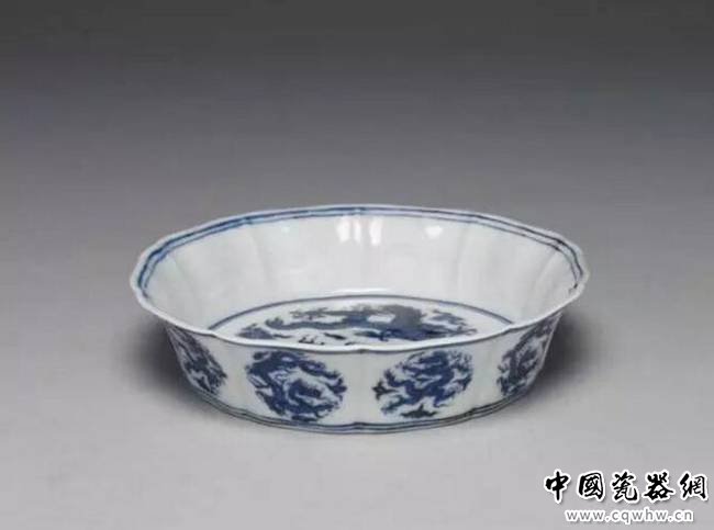 明宣德 青花水洗